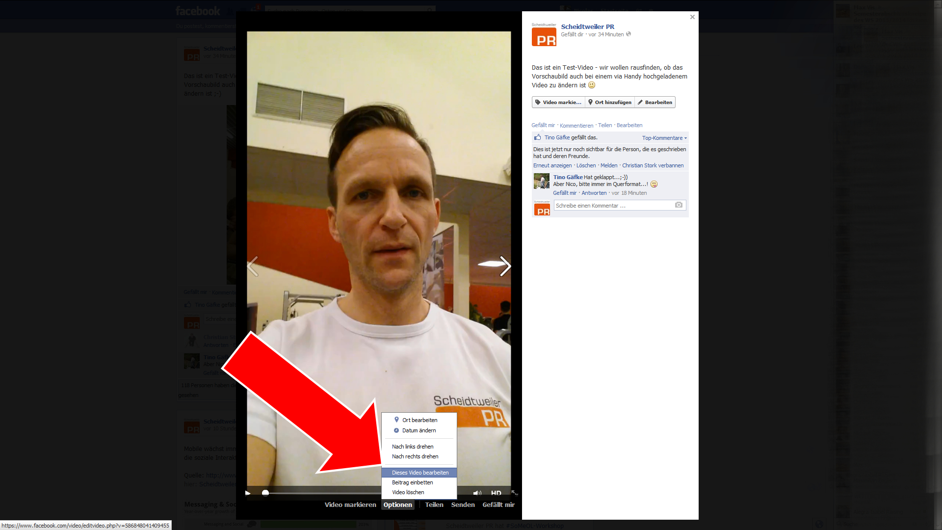 Video bei Facebook bearbeiten Schritt 2 - Scheidtweiler PR Bremen Video bei Facebook bearbeiten Schritt 2 - Scheidtweiler PR Bremen