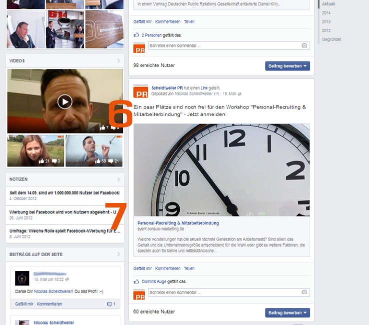 Die neue Facebook-Seite mit Bildern und Videos - Fanpage von Scheidtweiler PR-Agentur aus Bremen Die neue Facebook-Seite mit Bildern und Videos - Fanpage von Scheidtweiler PR-Agentur aus Bremen
