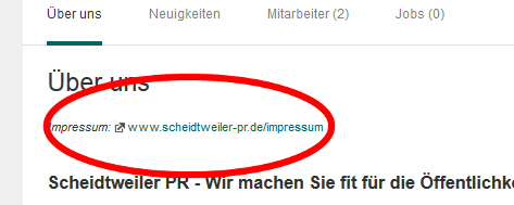 Xing - Unternehmens-Profil Impressum - Bloparade Staffxperts GmbH