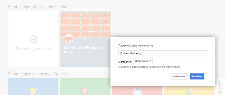 Googleplus-Sammlungen einfach teilen - Social Media im PR-Blog Googleplus-Sammlungen einfach teilen - Social Media im PR-Blog