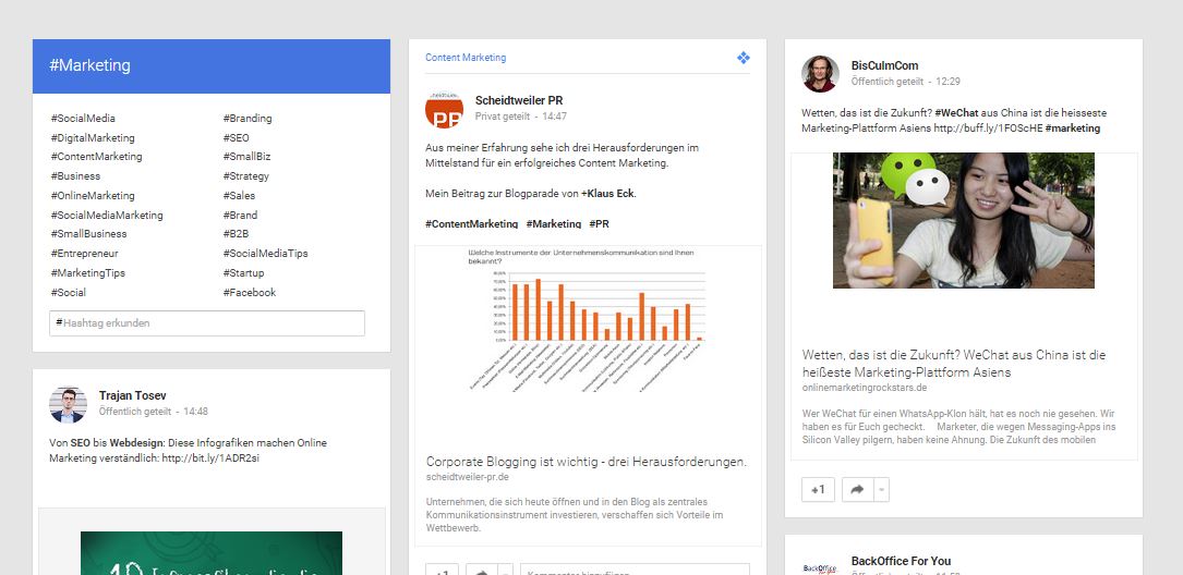 Hashtags bei Googleplus-Sammlungen - Social Media im PR-Blog Hashtags bei Googleplus-Sammlungen - Social Media im PR-Blog